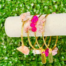 Load image into Gallery viewer, "Pink Ice" - Crystal Wire Bangle