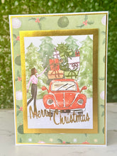 Load image into Gallery viewer, Woman w/Gifts on the Way - Handmade Greeting Card