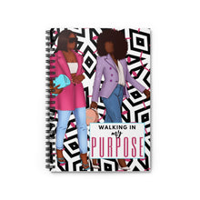 Load image into Gallery viewer, "Walking in my purpose" Spiral Notebook - Ruled Line