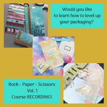 Load image into Gallery viewer, Rock Paper Scissors Vol. 1 - Branded Paper Packaging and Bonus Note Card Course (RECORDING)
