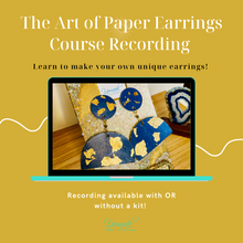 Load image into Gallery viewer, Rock Paper Scissors Vol. 3 - The Art of Paper Earrings Course RECORDING