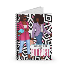 Load image into Gallery viewer, "Walking in my purpose" Spiral Notebook - Ruled Line