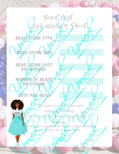 Load image into Gallery viewer, Bead Cost Calculation Sheet