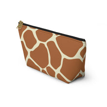 Load image into Gallery viewer, Wild Giraffe Accessory Pouch w T-bottom
