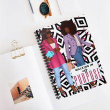 Load image into Gallery viewer, "Walking in my purpose" Spiral Notebook - Ruled Line