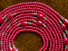 Load image into Gallery viewer, &quot;Crimson Elegance&quot;  waistbeads
