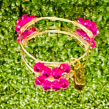Load image into Gallery viewer, &quot;Pink Ice&quot; - Crystal Wire Bangle
