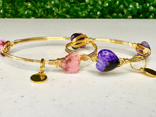 Load image into Gallery viewer, &quot;Boundless Hearts&quot; - Stoned Wire Bangle Mommy and Me Set
