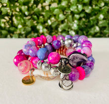 Load image into Gallery viewer, &quot;Pink &#39;n&#39; Purple&quot; - Kids Beaded Bracelet Set
