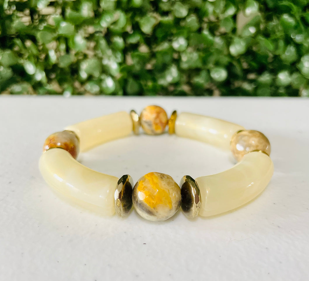 Pearly -  Tube Stretch Bracelet