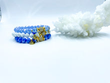 Load image into Gallery viewer, &quot;Fairy Blues&quot;- bracelet set - gold
