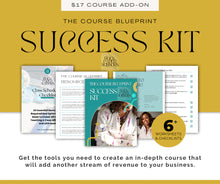 Load image into Gallery viewer, colorful graphic of 5 pages of the success kit with price and short description of the kit contents
